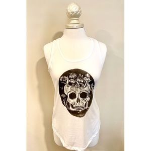 Skull print tank top
